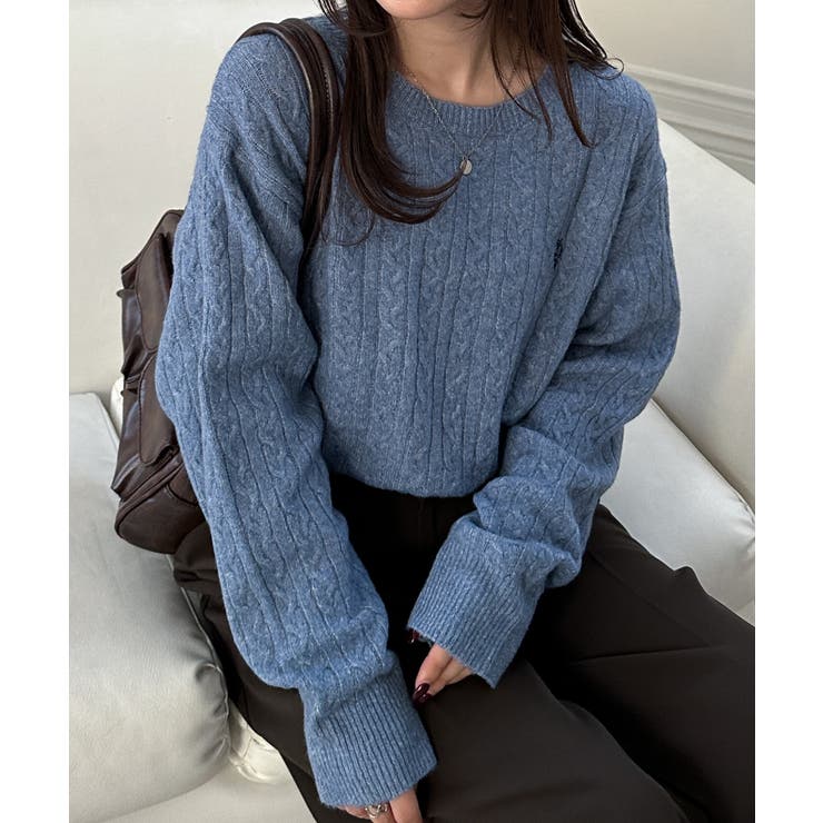 ＜ＵＳＰ＞ワンポイントケーブルニット | RANAN | 詳細画像26 