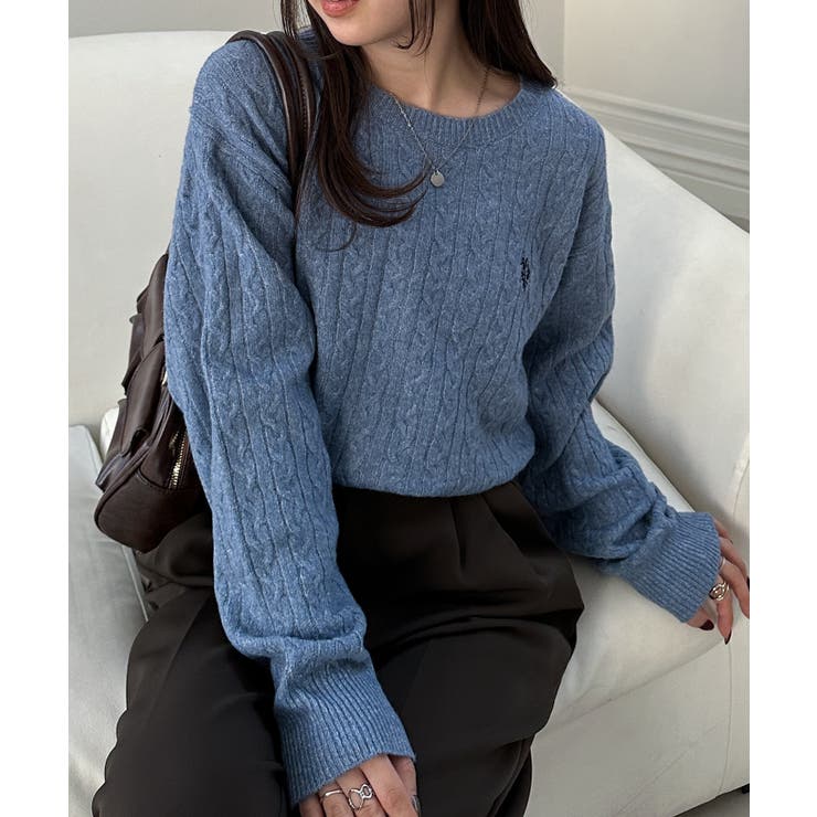 ＜ＵＳＰ＞ワンポイントケーブルニット | RANAN | 詳細画像27 