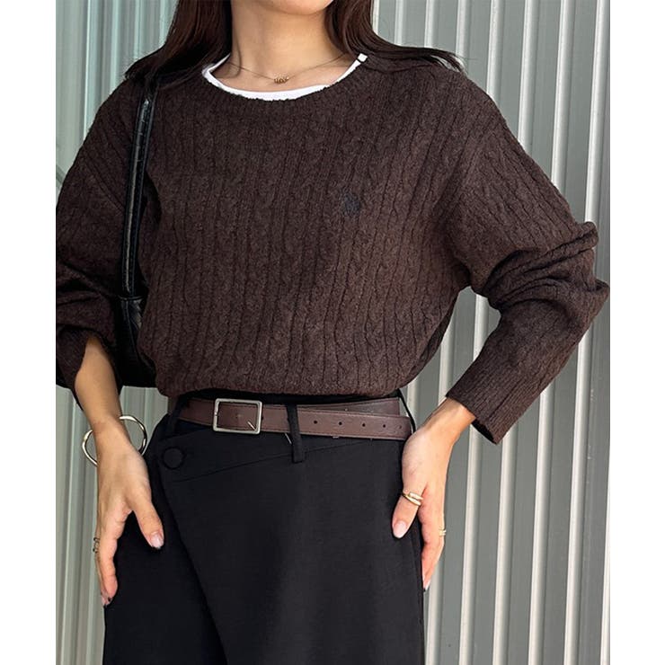 ＜ＵＳＰ＞ワンポイントケーブルニット | RANAN | 詳細画像34 