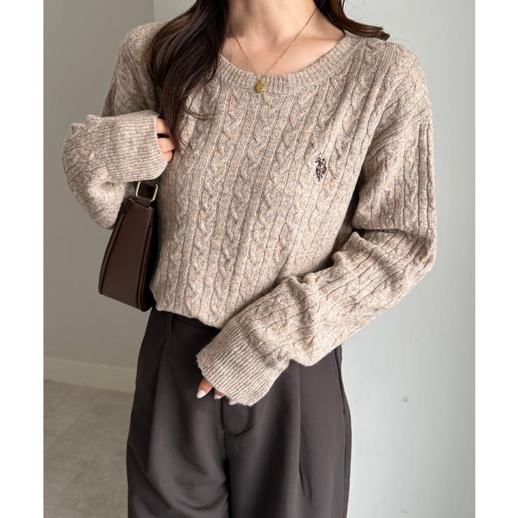 ＜ＵＳＰ＞ワンポイントケーブルニット | RANAN | 詳細画像4 