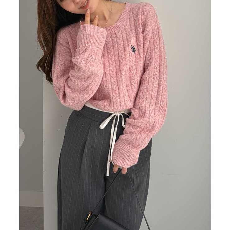 ＜U.S.POLO ASSN.＞ワンポイントケーブルニット | RANAN | 詳細画像42 