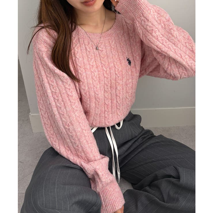 ＜U.S.POLO ASSN.＞ワンポイントケーブルニット | RANAN | 詳細画像44 