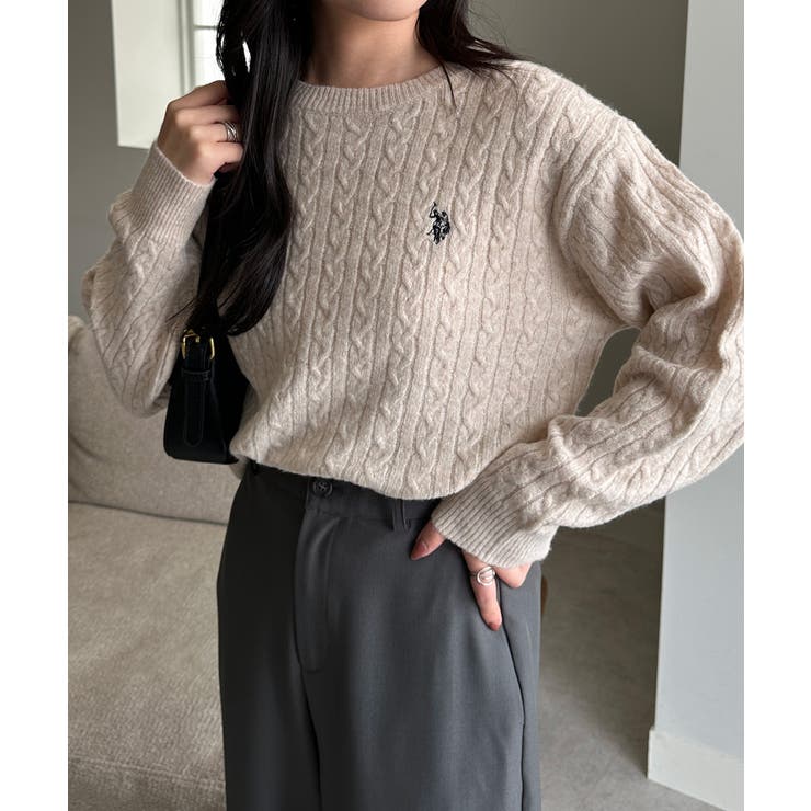 ＜ＵＳＰ＞ワンポイントケーブルニット | RANAN | 詳細画像7 