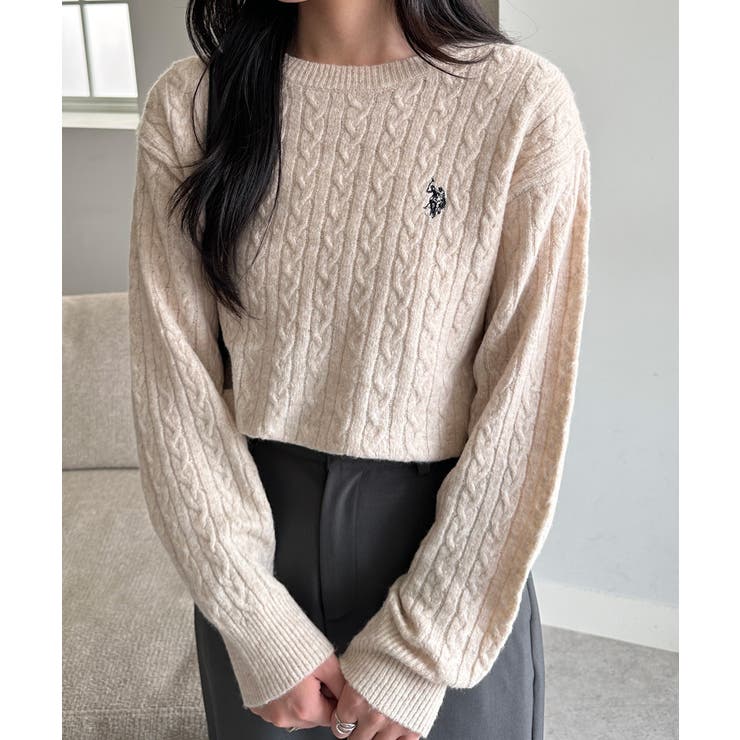 ＜ＵＳＰ＞ワンポイントケーブルニット | RANAN | 詳細画像8 