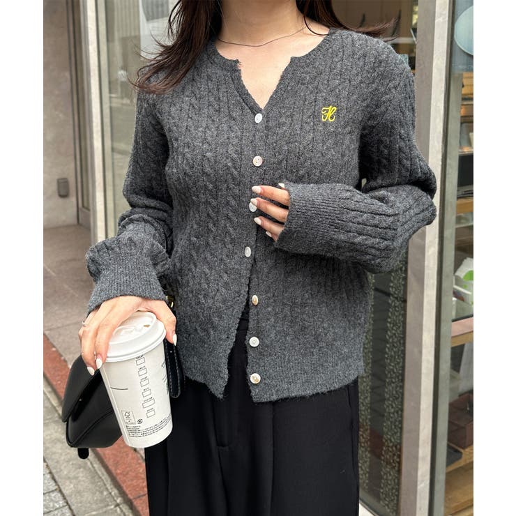 ＜solleim＞キーネックケーブルニットカーディガン | RANAN | 詳細画像11 