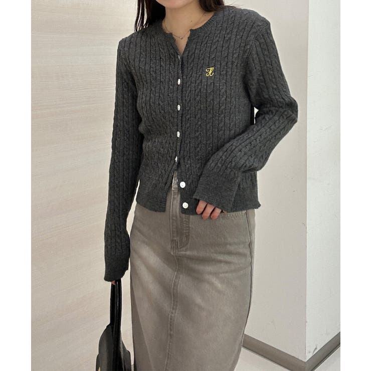 ＜solleim＞キーネックケーブルニットカーディガン | RANAN | 詳細画像12 