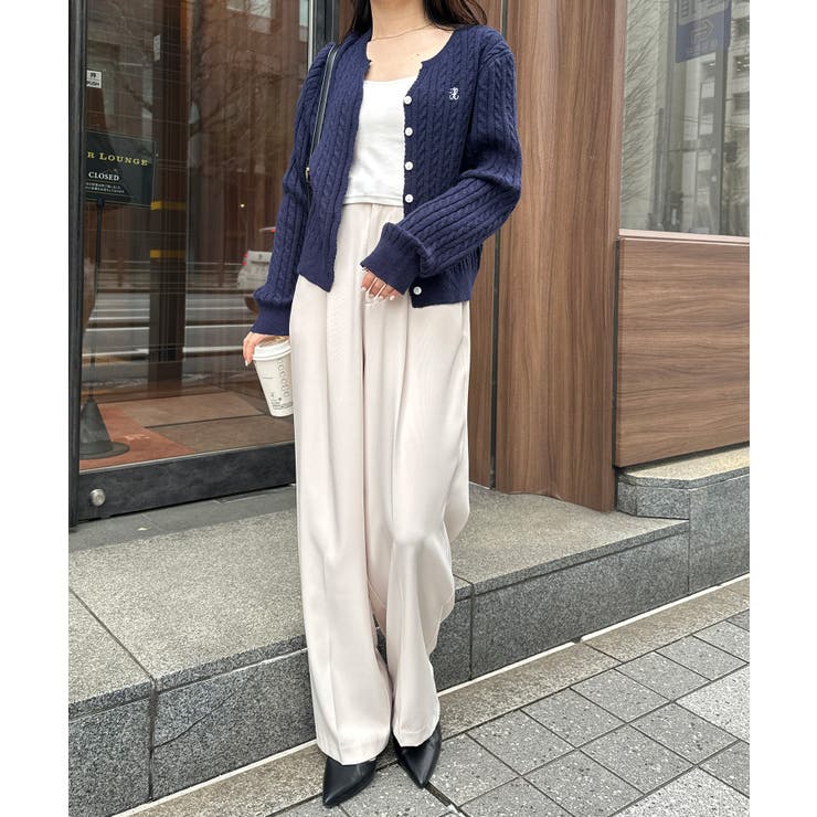 ＜solleim＞キーネックケーブルニットカーディガン | RANAN | 詳細画像16 