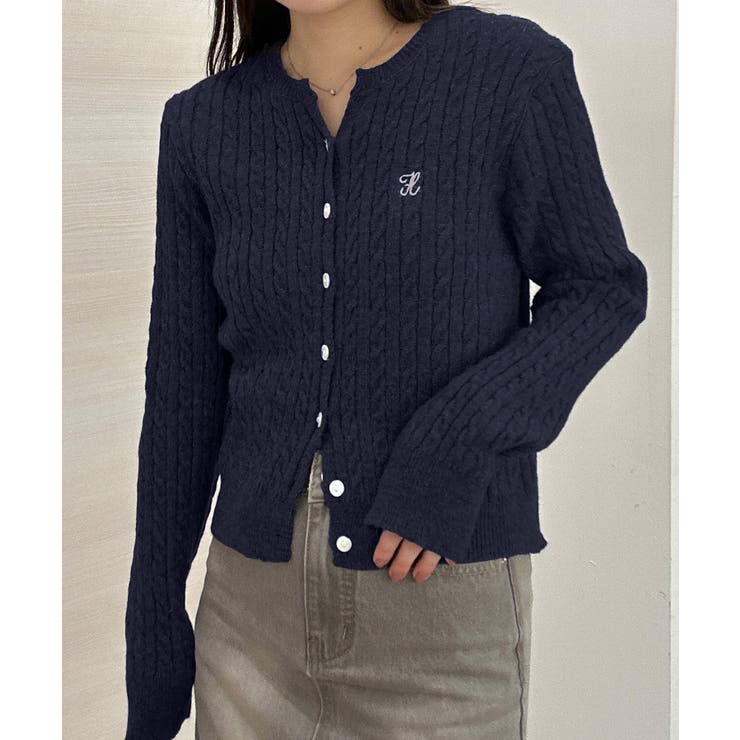 ＜solleim＞キーネックケーブルニットカーディガン | RANAN | 詳細画像17 