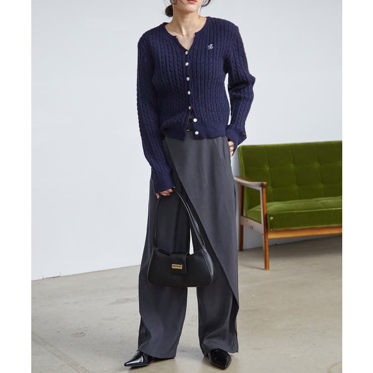 ＜solleim＞キーネックケーブルニットカーディガン | RANAN | 詳細画像18 