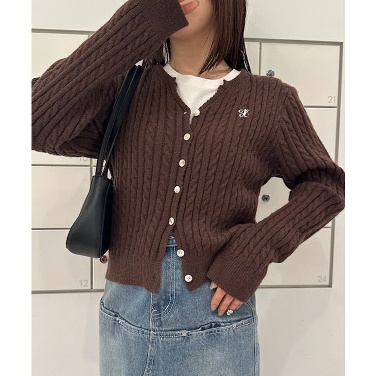 ＜solleim＞キーネックケーブルニットカーディガン | RANAN | 詳細画像19 