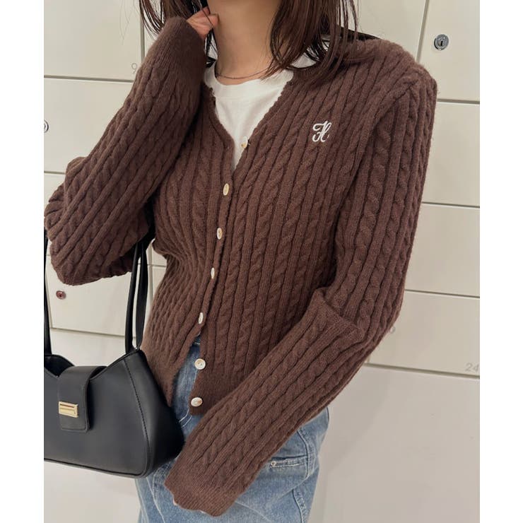 ＜solleim＞キーネックケーブルニットカーディガン | RANAN | 詳細画像21 