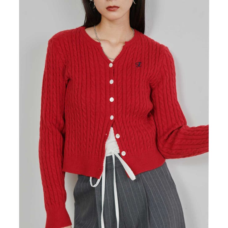 ＜solleim＞キーネックケーブルニットカーディガン | RANAN | 詳細画像25 