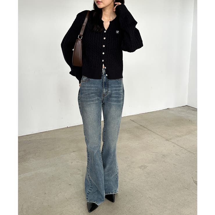 キーネックケーブルニットカーディガン | RANAN | 詳細画像30 