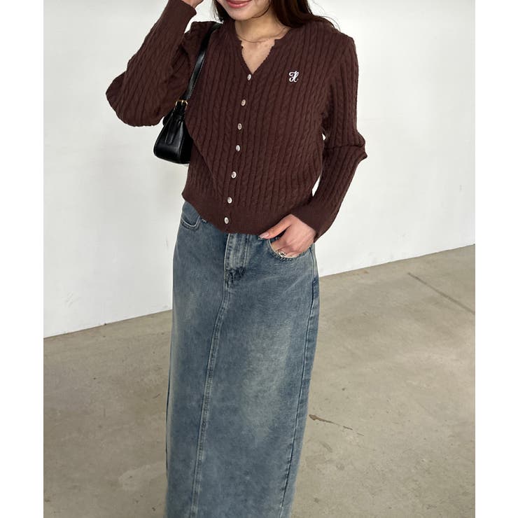 キーネックケーブルニットカーディガン | RANAN | 詳細画像34 