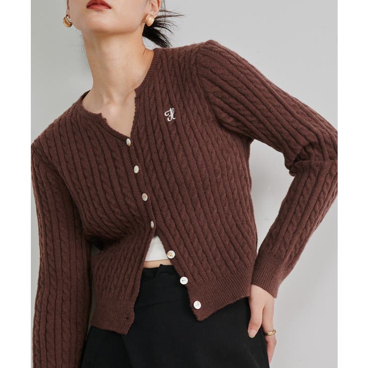 キーネックケーブルニットカーディガン | RANAN | 詳細画像40 