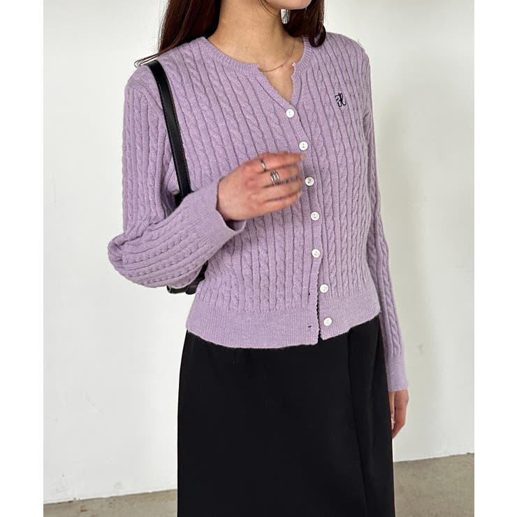 キーネックケーブルニットカーディガン | RANAN | 詳細画像42 