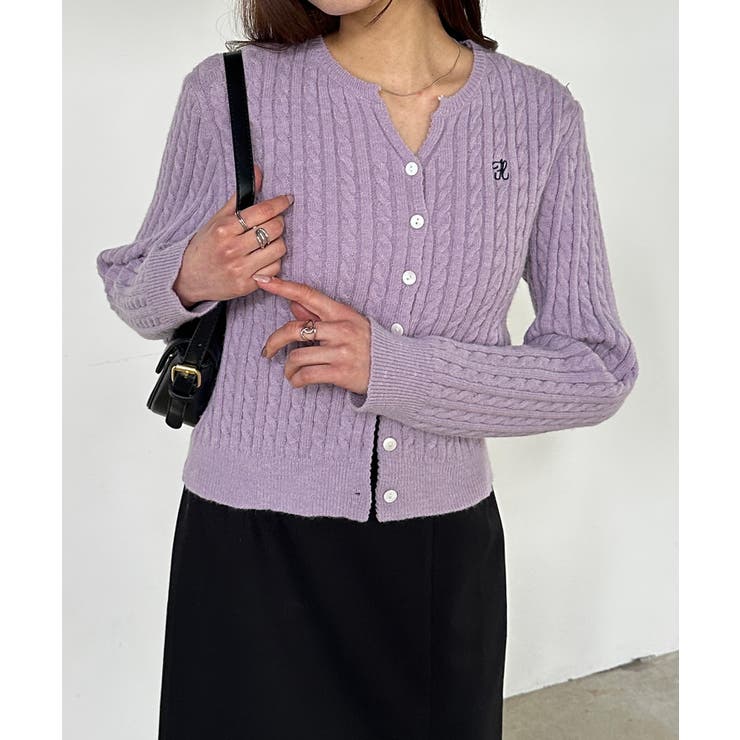 キーネックケーブルニットカーディガン | RANAN | 詳細画像43 