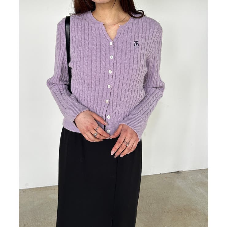 キーネックケーブルニットカーディガン | RANAN | 詳細画像44 