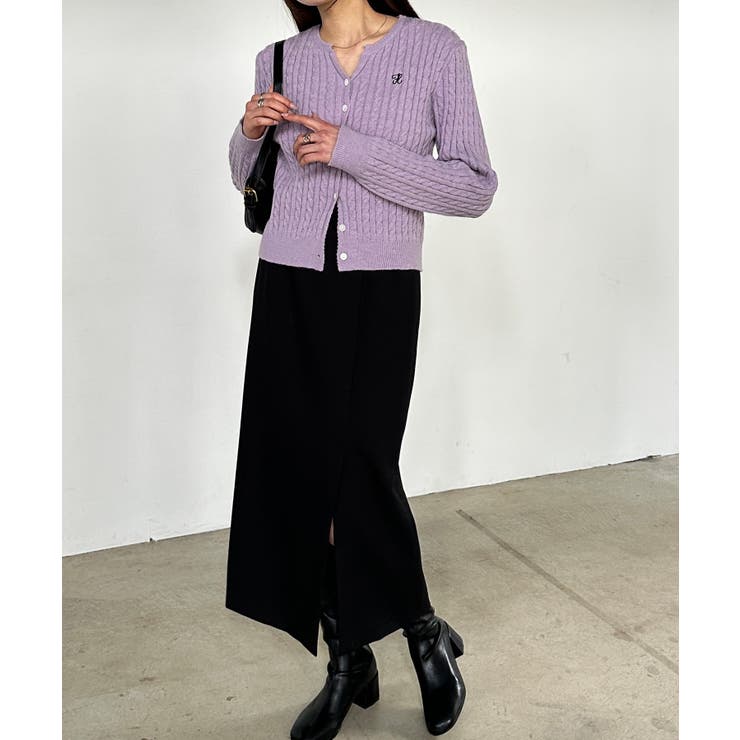 キーネックケーブルニットカーディガン | RANAN | 詳細画像46 