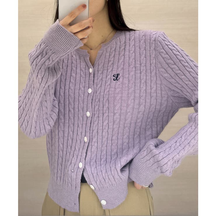 キーネックケーブルニットカーディガン | RANAN | 詳細画像47 