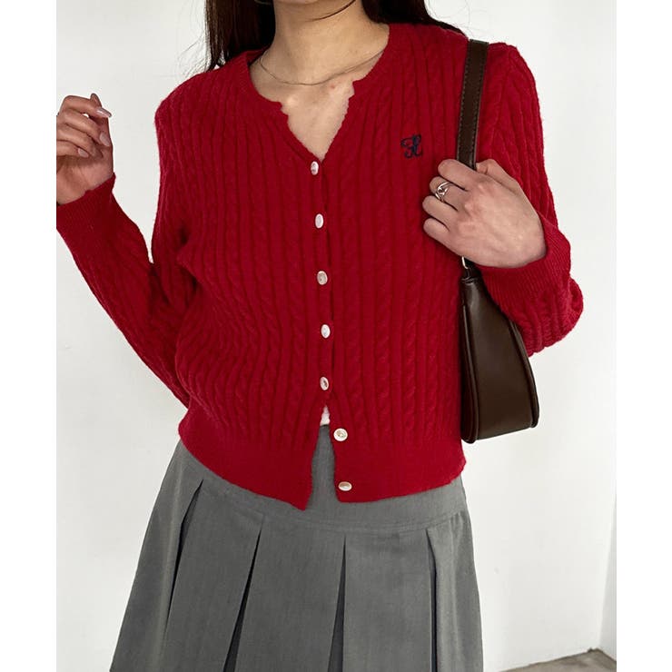 キーネックケーブルニットカーディガン | RANAN | 詳細画像48 