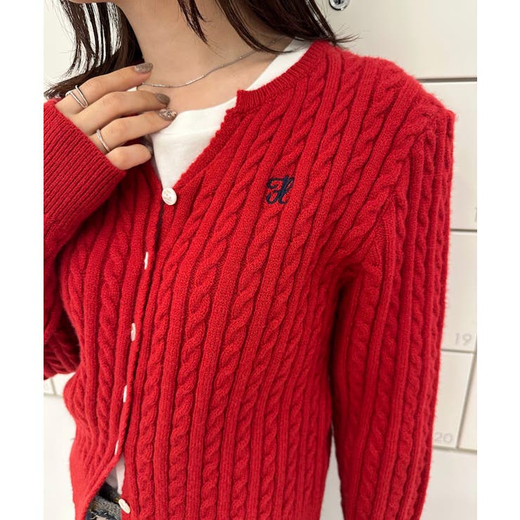 キーネックケーブルニットカーディガン | RANAN | 詳細画像55 