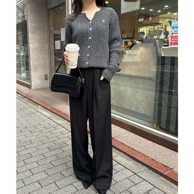 ＜solleim＞キーネックケーブルニットカーディガン | RANAN | 詳細画像8 