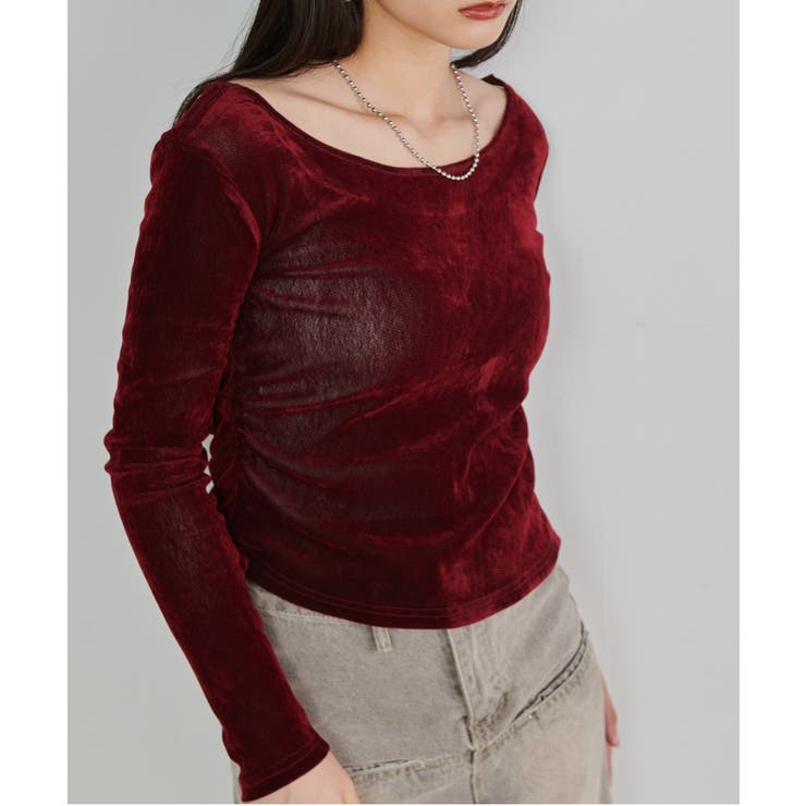 バックオープンベロアトップス | RANAN | 詳細画像12 