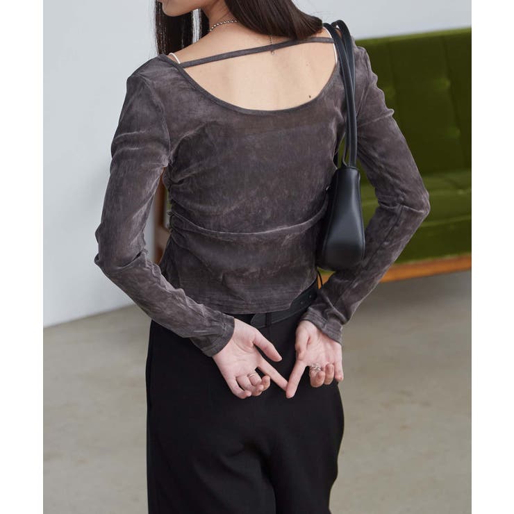 バックオープンベロアトップス | RANAN | 詳細画像15 