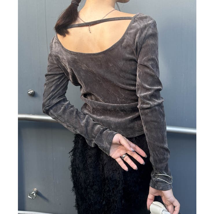 バックオープンベロアトップス | RANAN | 詳細画像16 