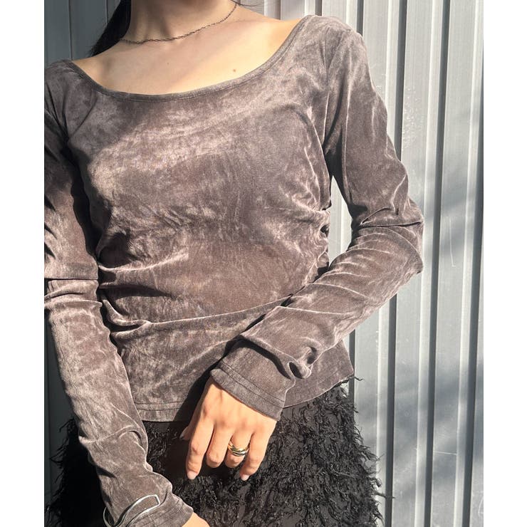 バックオープンベロアトップス | RANAN | 詳細画像18 