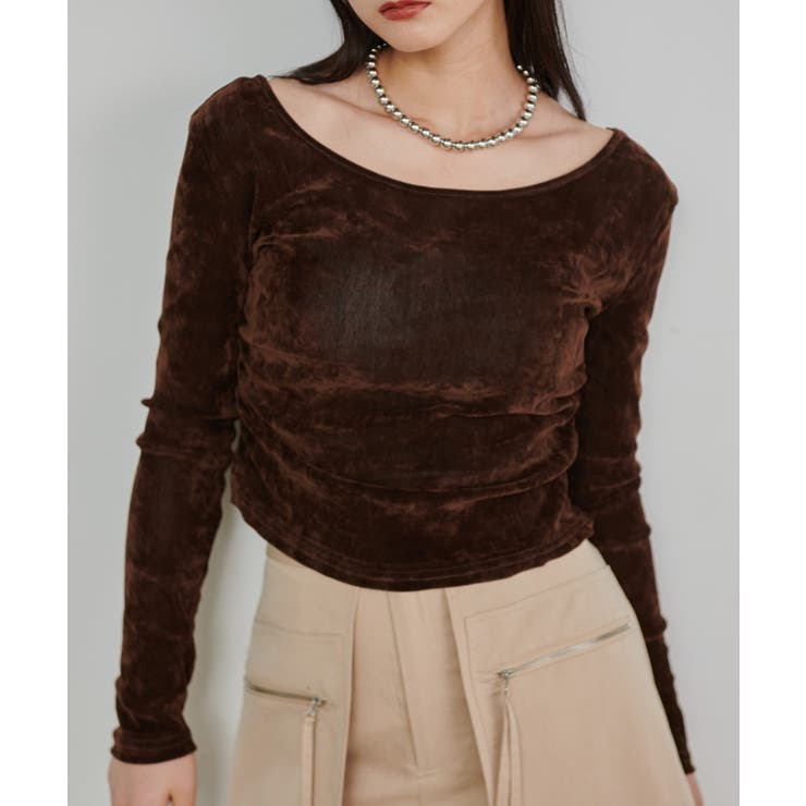 バックオープンベロアトップス | RANAN | 詳細画像4 