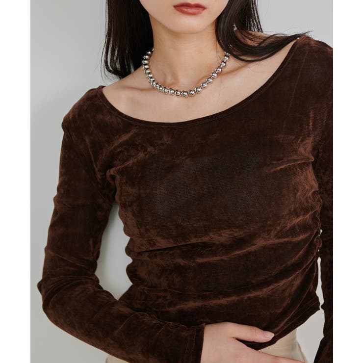 バックオープンベロアトップス | RANAN | 詳細画像5 