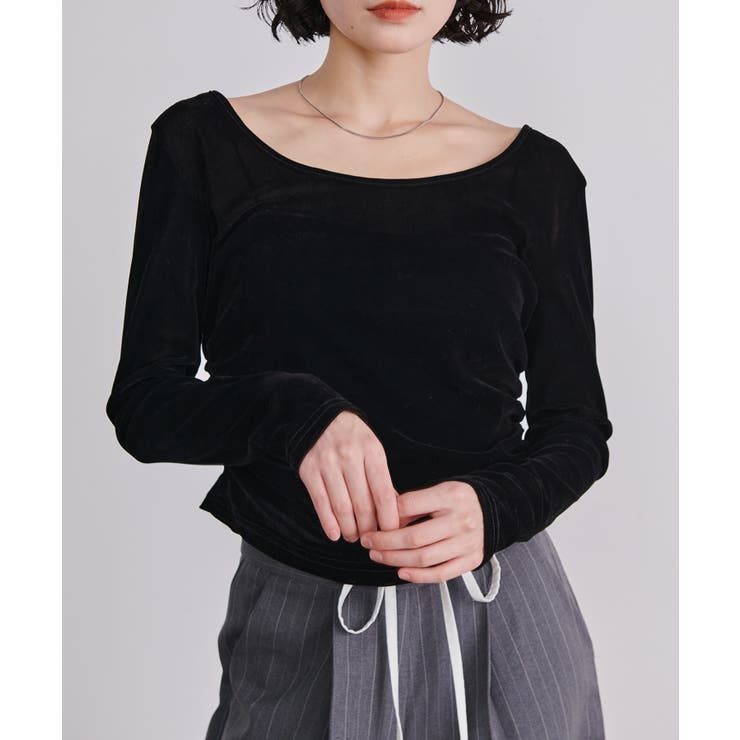 バックオープンベロアトップス | RANAN | 詳細画像7 