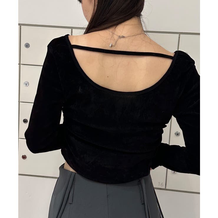 バックオープンベロアトップス | RANAN | 詳細画像9 