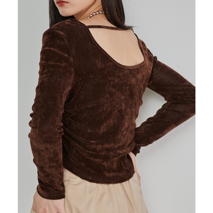 ブラウン2 | バックオープンベロアトップス | RANAN