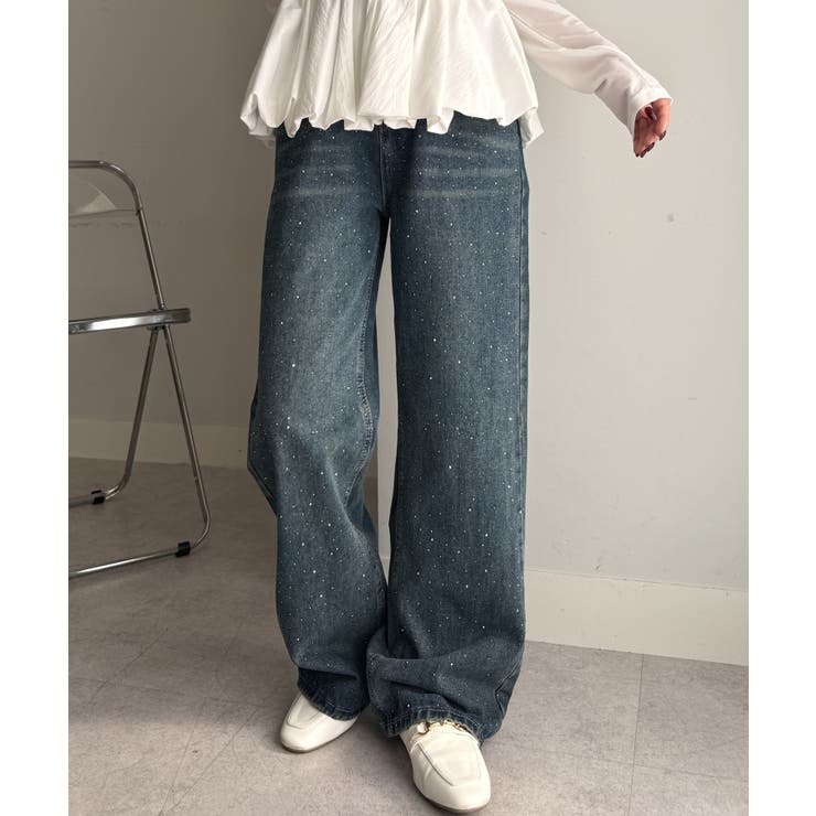 ラインストーンデニムパンツ | RANAN | 詳細画像10 