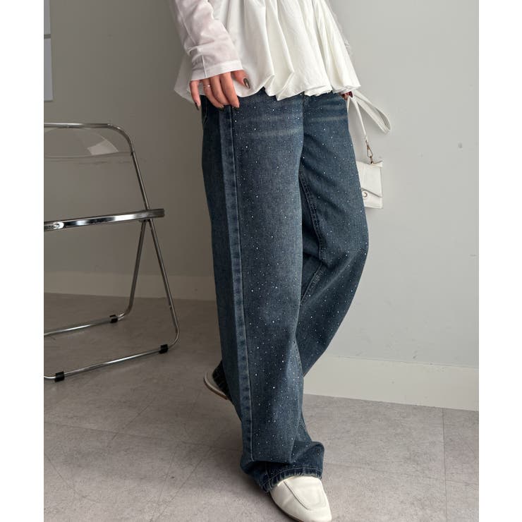 ラインストーンデニムパンツ | RANAN | 詳細画像11 