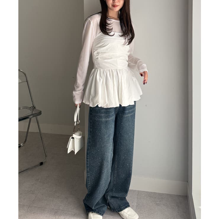 ラインストーンデニムパンツ | RANAN | 詳細画像13 