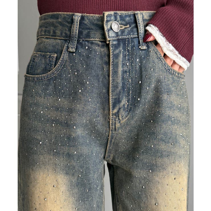 ラインストーンデニムパンツ | RANAN | 詳細画像5 
