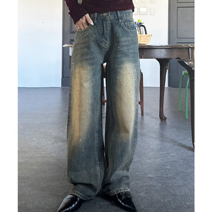 ラインストーンデニムパンツ | RANAN | 詳細画像6 