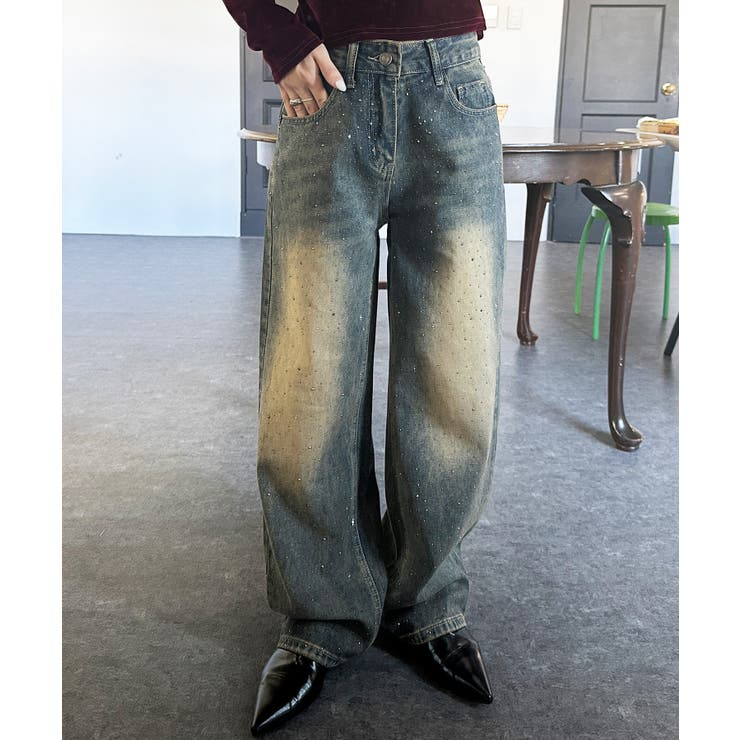 ラインストーンデニムパンツ | RANAN | 詳細画像7 