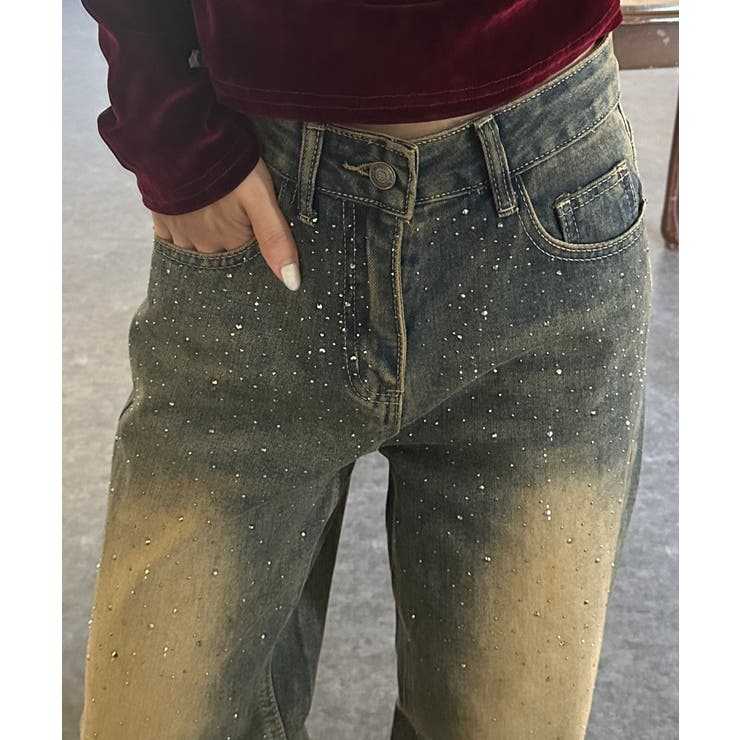 ラインストーンデニムパンツ | RANAN | 詳細画像8 