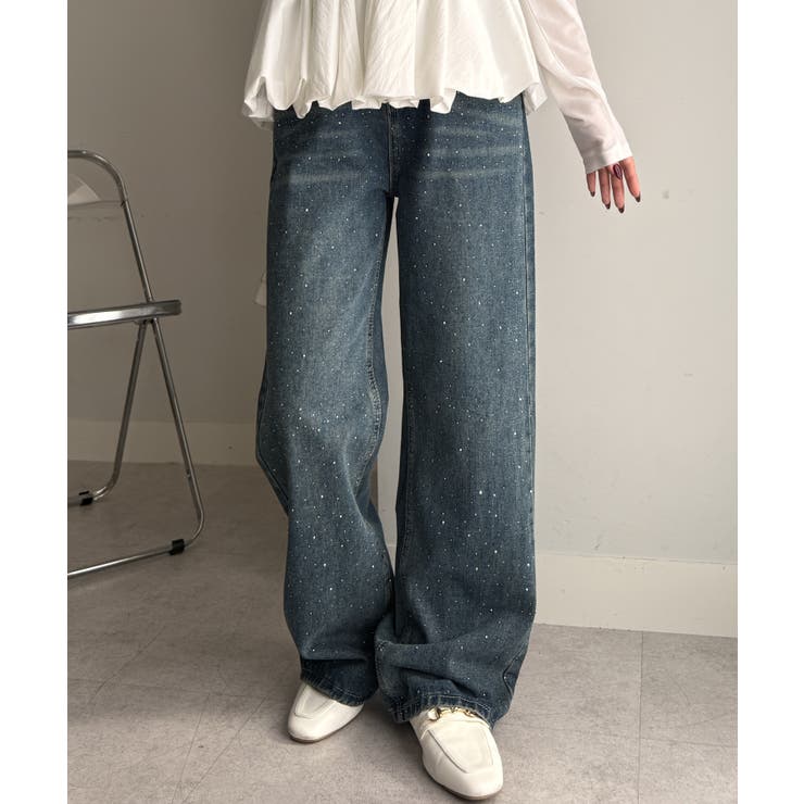 ラインストーンデニムパンツ | RANAN | 詳細画像9 