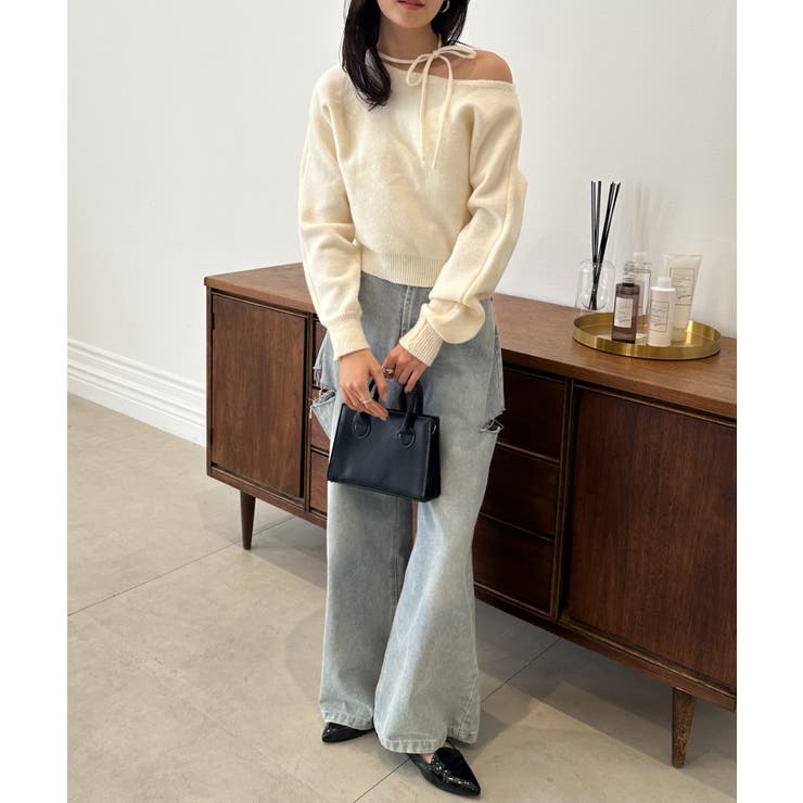 ストラップリボンオフショルニット | RANAN | 詳細画像10 