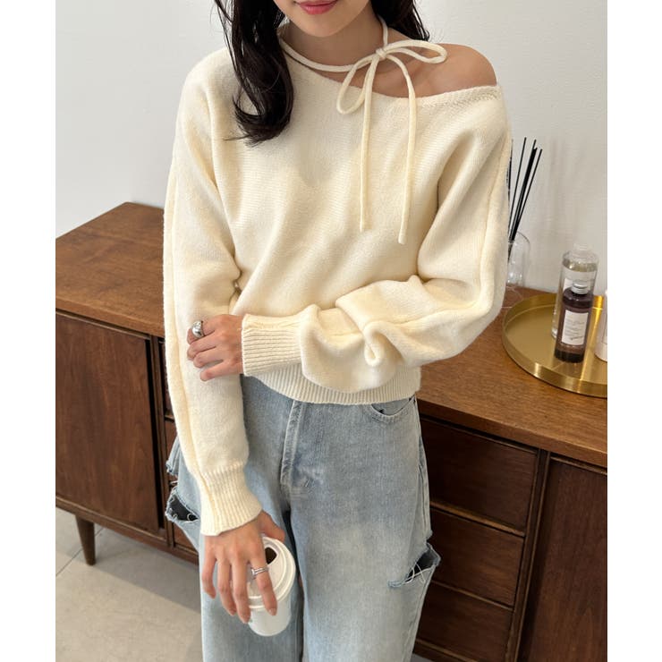 ストラップリボンオフショルニット | RANAN | 詳細画像7 