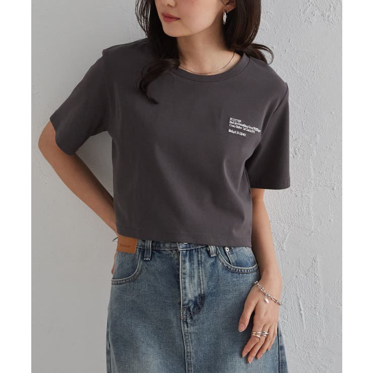 クロップド刺繍Tシャツ | RANAN | 詳細画像10 