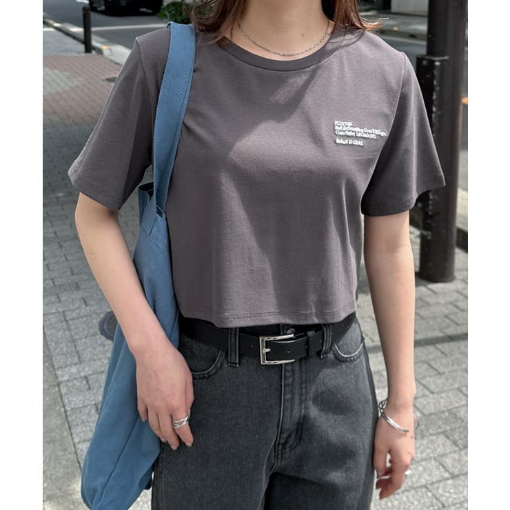 クロップド刺繍Tシャツ | RANAN | 詳細画像12 