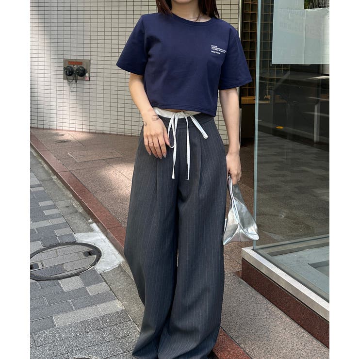 クロップド刺繍Tシャツ | RANAN | 詳細画像4 