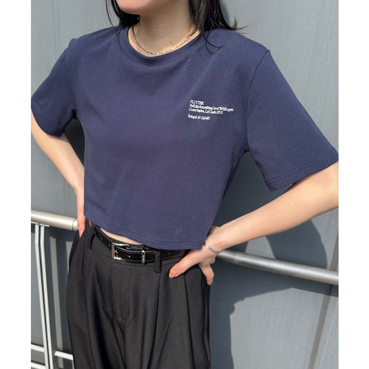 クロップド刺繍Tシャツ | RANAN | 詳細画像5 